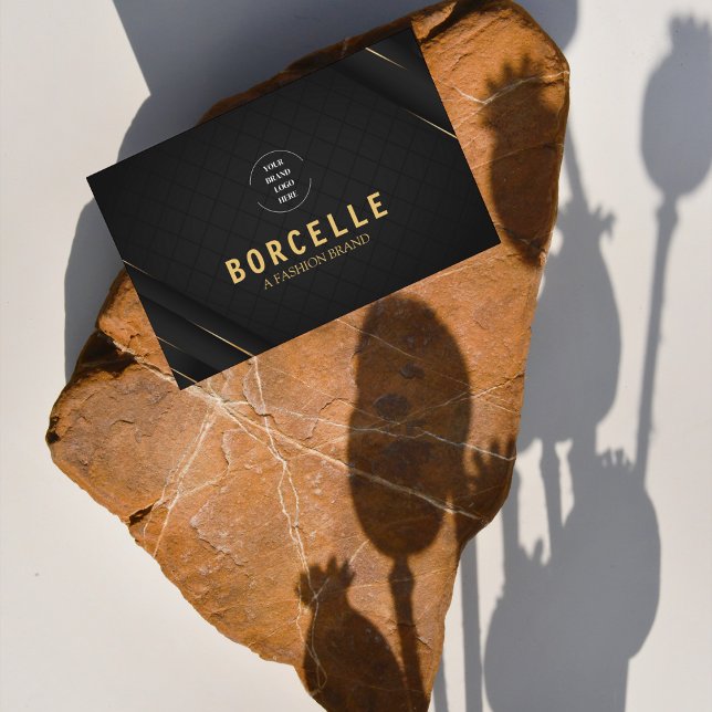 Schwarz & Gold Modernes Elegantes Visitenkarte (Von Creator hochgeladen)