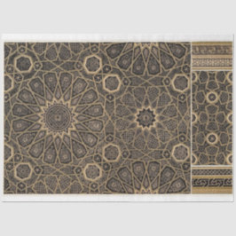 Schwarz-Gold-Muster-Entcouppapier Seidenpapier