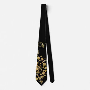 Schwarz-Gold-Neck Krawatte