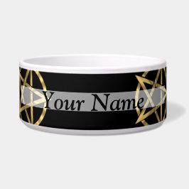 Schwarz-Gold-Pentagramm Napf