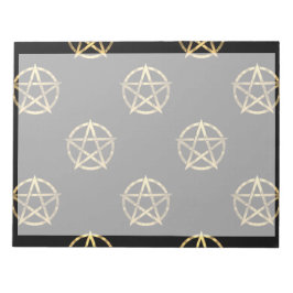 Schwarz-Gold-Pentagramm Notizblock