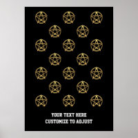 Schwarz-Gold-Pentagramm
