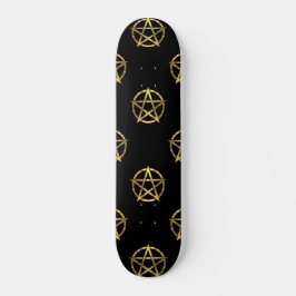 Schwarz-Gold-Pentagramm Skateboard