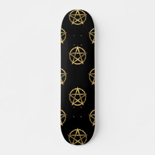 Schwarz-Gold-Pentagramm Skateboard