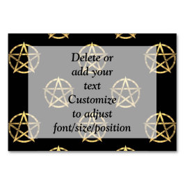 Schwarz-Gold-Pentagramm Tischnummer