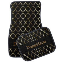 Schwarz-Gold-Quatrefolien-Muster | Personalisiere