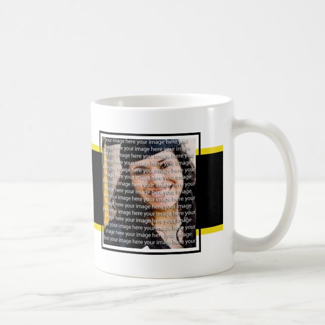 Schwarz-Gold-School-Abschluss Foto Collage Tasse (Rechts)