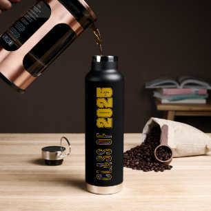 Schwarz-Gold-Schulklassen Trinkflasche