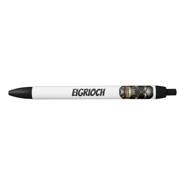 Schwarz-Gold-Skull-Pen Kugelschreiber (Vorderseite)