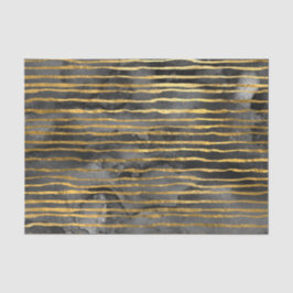 Schwarz-Gold-Streifenmuster Seidenpapier