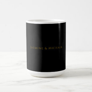 Schwarz & Gold Süß Minimalistisch Eigener Name Kaffeetasse
