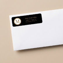 Schwarz-Gold-Zentralsiegel-Monogramm