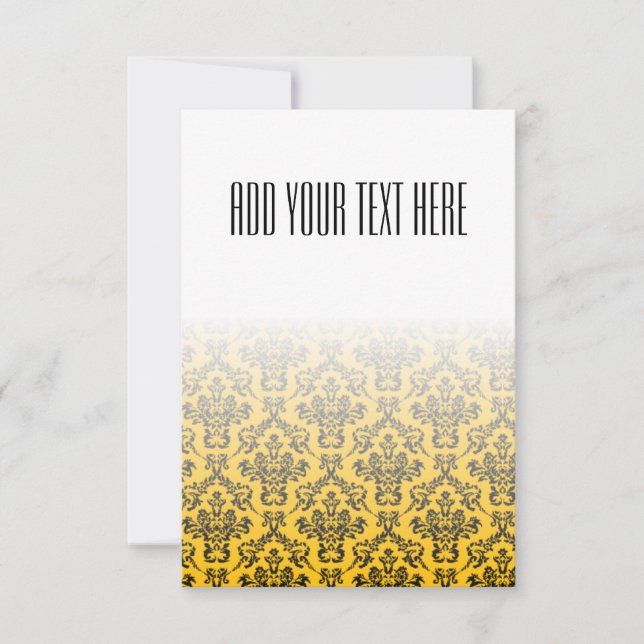 Schwarz-Golden Damask Muster (Vorderseite)