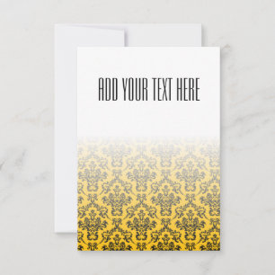 Schwarz-Golden Damask Muster