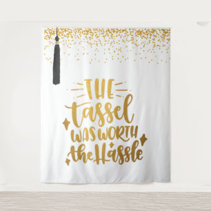 SCHWARZ-GOLDENE ABSCHLUSS-FOTO-HINTERGRUND Tapete Wandteppich