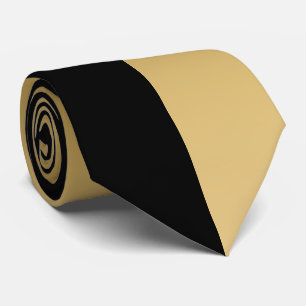 Schwarz-goldene Leinen Krawatte