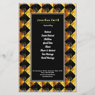 Schwarz-goldener Art Deco-Rhombus-Flugblatt Flyer