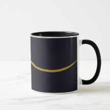 Schwarz-goldenes Tasse Design