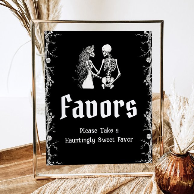 Schwarz-Gothic Halloween Skeleton Favoriten Zeiche Poster (Von Creator hochgeladen)