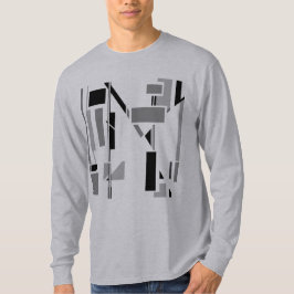 Schwarz-Grau-Abstrakte Elektronen Geometric Südwes T-Shirt