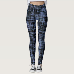Schwarz-Grau-Abstrakte Streifenmuster Leggings