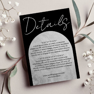 Schwarz-Grau-Dunkelgotische Kopfsteinpflaster-Hoch Begleitkarte