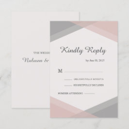 Schwarz grau geometrisch elegante moderne Hochzeit Einladung