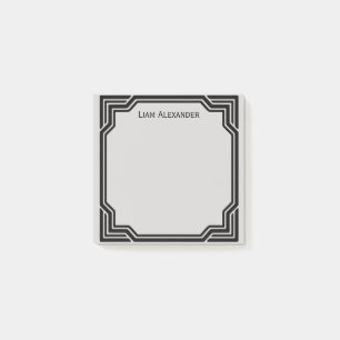Schwarz/Grau Gerahmte klassische Grenze   PERSONAL Post-it Klebezettel