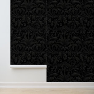 Schwarz Grau Gothic Jacquard-Gotische Bettwäsche D Tapete