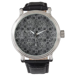 Schwarz-Grau-Grunge-Armbanduhr Armbanduhr