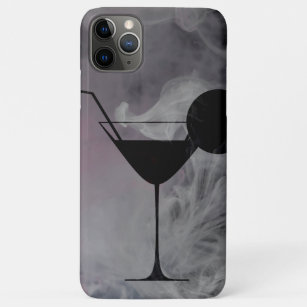 Schwarz-Grau-Illustratives Cocktailglas  Case-Mate iPhone Hülle