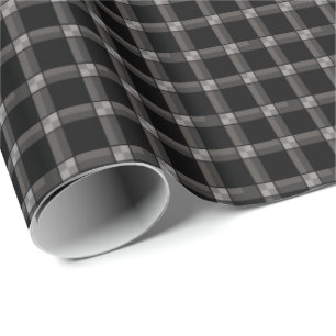 Schwarz-Grau-Karo-Wrapping Paper Geschenkpapier