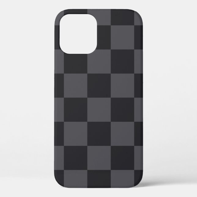 Schwarz-Grau-Kroatische Schachbrett Case-Mate iPhone Hülle (Rückseite)