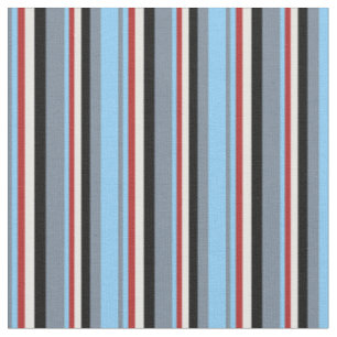 Schwarz, Grau, Light Sky Blau, Rot, Weiß und Schwa Stoff