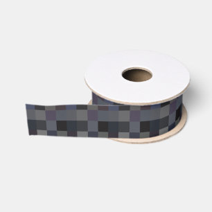 Schwarz, grau, Pflaumen-Karos 1,5" Grosgrain-Band Ripsband