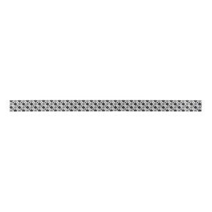 Schwarz/Grau Raute Druckmuster Satinband