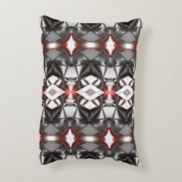 Schwarz-Grau-Ruby-Rapport, virtuelle Formen Dekokissen