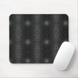 Schwarz-Grau-Silberne Blume Blumengestein Mousepad