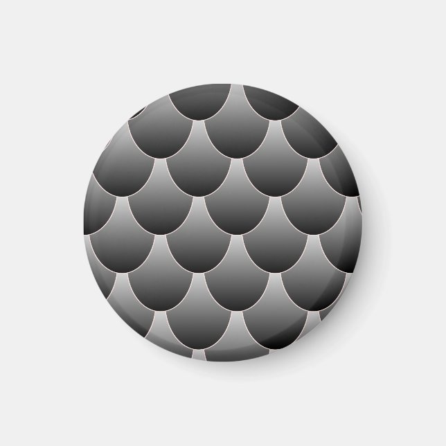 Schwarz-Grau-Skala Magnet (Vorne)