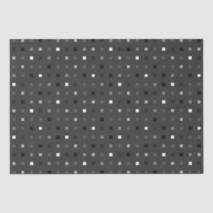 Schwarz Grau spielend Pixel Nahtloses Muster Seidenpapier