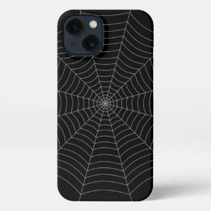 Schwarz-Grau-Spinnennetz Halloween-Muster iPhone Hülle