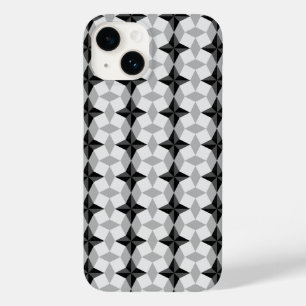 Schwarz-Grau-Starbust-Muster und Rhombus-Muster Case-Mate iPhone Hülle