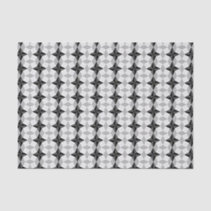 Schwarz-Grau-Starbust-Muster und Rhombus-Muster Seidenpapier