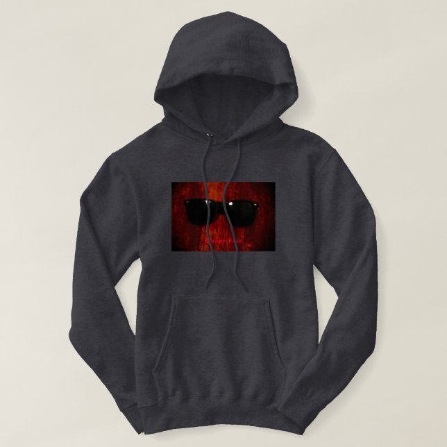 Schwarz-Grau-Sweatshirt - Basic Hooded Sweatshirt (Design vorne)