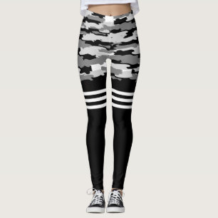 Schwarz-Grau-Tarnung-Leggings Leggings