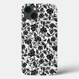 Schwarz-Grau-wirbelnde Blume Case-Mate iPhone Hülle