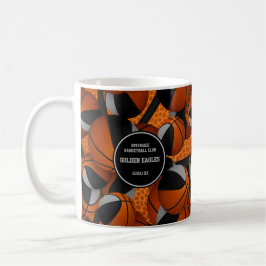 schwarz-graue Basketball-Mannschaftsfarben Trainer Kaffeetasse