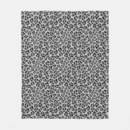 Schwarz-Graue Leopardenmuster, Geparden Fleecedecke