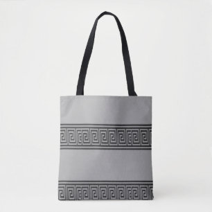 Schwarz-Graue Schlüssellinien Tasche