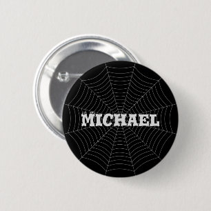Schwarz Graue Spinnennetze Halloween Muster Ihr Na Button